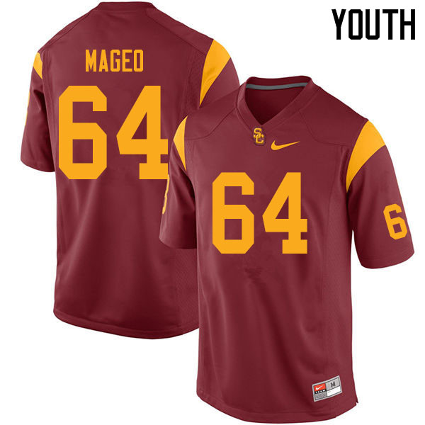 Youth #64 AJ Mageo USC Trojans College Football Jerseys Sale-Cardinal
